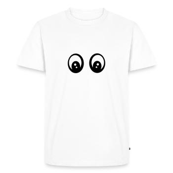 Yeux - T-shirt Premium bio Homme - blanc - Devant - Nico (187cm)