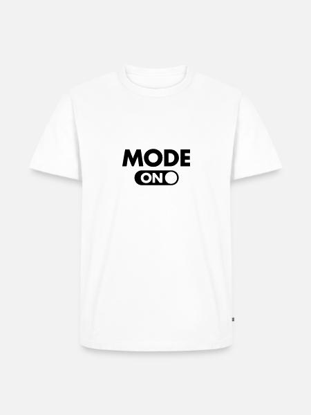 (Your Text) Mode (ON) - Men's Premium Organic T-Shirt - white