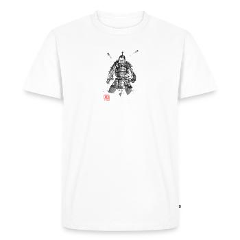 samurai target - T-shirt Premium bio Homme - blanc - Devant - Nico (187cm)