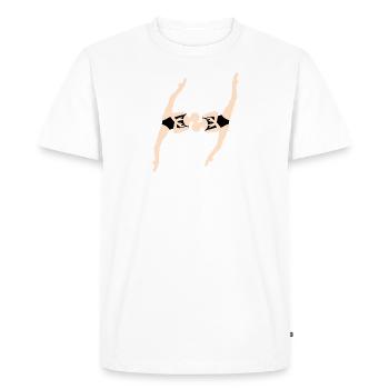 ABC - T-shirt Premium bio Homme - blanc - Devant - Nico (187cm)