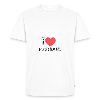 I Love football new - T-shirt Premium bio Homme - blanc - Devant - Nico (187cm)
