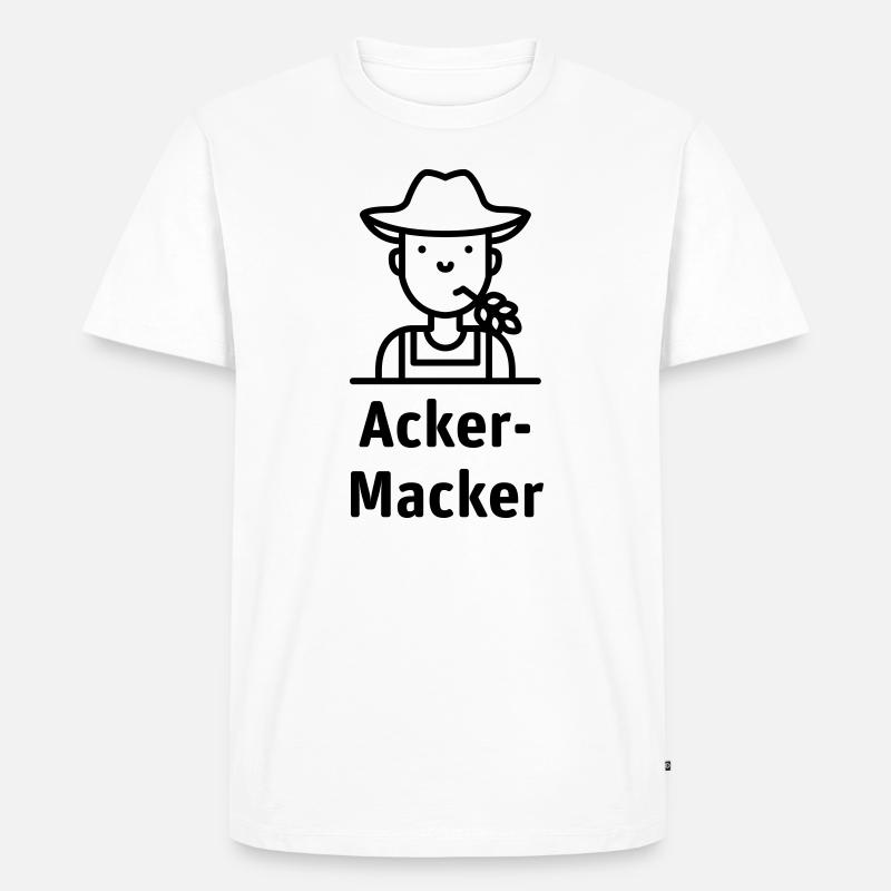 Acker-Macker 2-farbig - Männer Premium Bio T-Shirt - Weiß