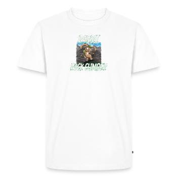 RABBIT ROCK CLIMBER - T-shirt Premium bio Homme - blanc - Devant - Nico (187cm)