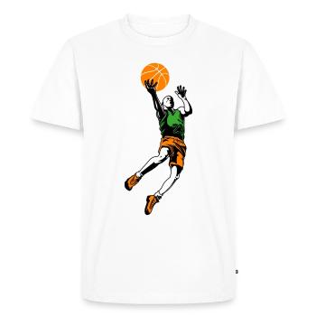 basketball basketball basketball - Men's Premium Organic T-Shirt - white - Front - Nico (187cm)