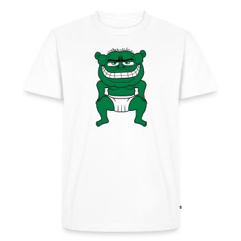 monstre ogre troll boese sumo lutteur en surpoids - T-shirt Premium bio Homme - blanc - Devant - Nico (187cm)