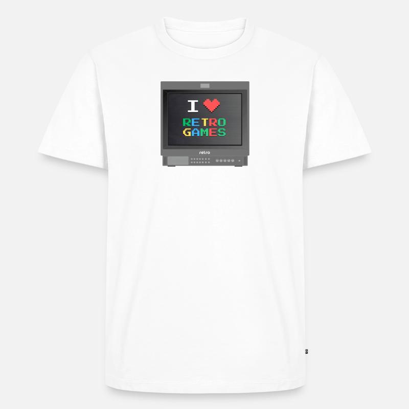 PVM Lover - Retrogames (Schwarz) - Männer Premium Bio T-Shirt - Weiß