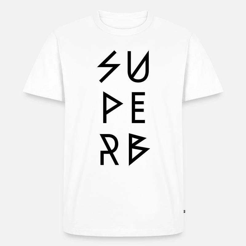 SUPERB - Männer Premium Bio T-Shirt - Weiß