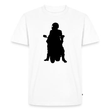biker - T-shirt Premium bio Homme - blanc - Devant - Nico (187cm)