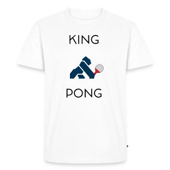 King pong - Men's Premium Organic T-Shirt - white - Front - Nico (187cm)