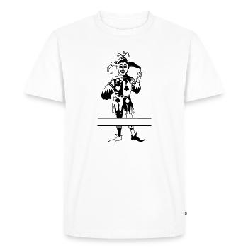 Bannière Joker de cartes à jouer - T-shirt Premium bio Homme - blanc - Devant - Nico (187cm)