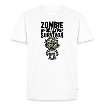 Zombie Apocalypse Survivor - Men's Premium Organic T-Shirt - white - Front - Nico (187cm)