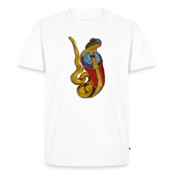 Art du serpent coloré - Wadjet Égypte ancienne - T-shirt Premium bio Homme - blanc - Devant - Nico (187cm)