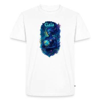 Gaia - Mother Nature - Tree of Life - Men's Premium Organic T-Shirt - white - Front - Nico (187cm)