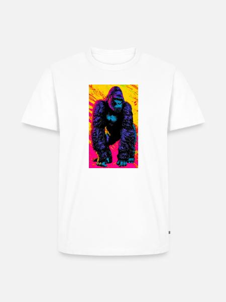 gorille - T-shirt Premium bio Homme - blanc