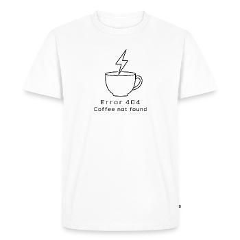 Error 404: Coffee not found - Men's Premium Organic T-Shirt - white - Front - Nico (187cm)