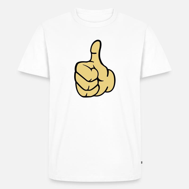 like_hand2 - Männer Premium Bio T-Shirt - Weiß