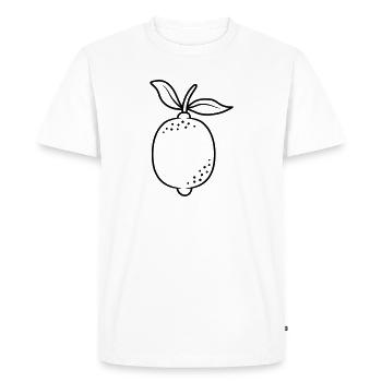 Agrumes citron - T-shirt Premium bio Homme - blanc - Devant - Nico (187cm)
