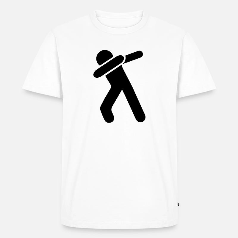 dab dabbing man - Männer Premium Bio T-Shirt - Weiß