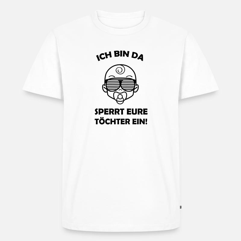 boss_baby_ich_bin_da_001 - Männer Premium Bio T-Shirt - Weiß