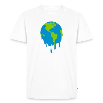 melting land - Men's Premium Organic T-Shirt - white - Front - Nico (187cm)