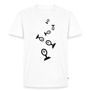 Silhouette de l’icône miroir - T-shirt Premium bio Homme - blanc - Devant - Nico (187cm)