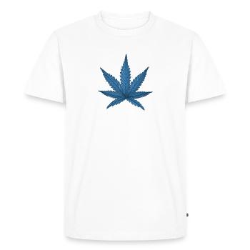 Chanvre Bleu Party Été - T-shirt Premium bio Homme - blanc - Devant - Nico (187cm)