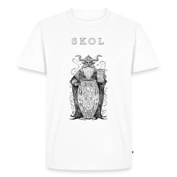 Skol & Prost & Cheers - T-shirt Premium bio Homme - blanc - Devant - Nico (187cm)