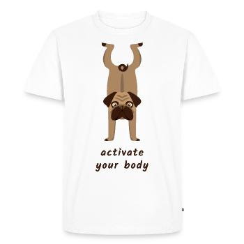 Sports canins - T-shirt Premium bio Homme - blanc - Devant - Nico (187cm)