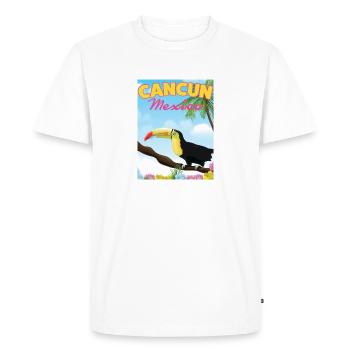 Cancun Mexique Affiche de voyage - T-shirt Premium bio Homme - blanc - Devant - Nico (187cm)