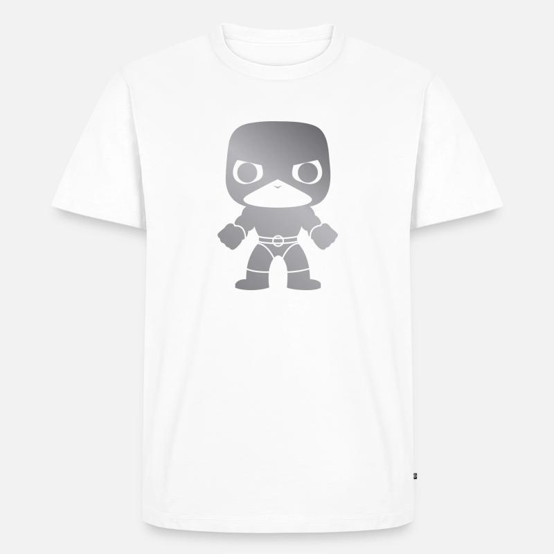 EUMAKE B2 1 - Männer Premium Bio T-Shirt - Weiß