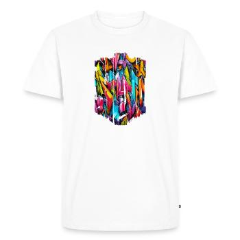 Graffiti Street Art Spray Colors Cool Artist Retro - Men's Premium Organic T-Shirt - white - Front - Nico (187cm)