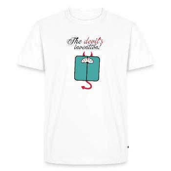 Le diable fait des écailles - T-shirt Premium bio Homme - blanc - Devant - Nico (187cm)