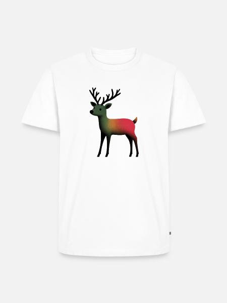 a reindeer - Männer Premium Bio T-Shirt - Weiß