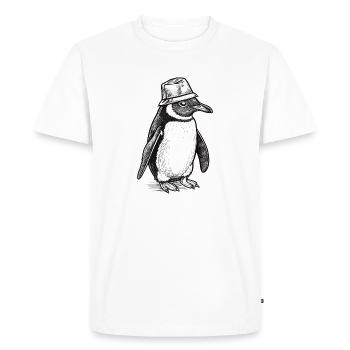 Little penguin with hat - Men's Premium Organic T-Shirt - white - Front - Nico (187cm)