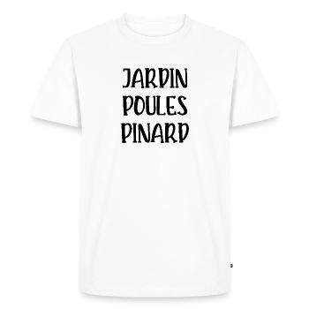 jardin poules pinard - T-shirt Premium bio Homme - blanc - Devant - Nico (187cm)