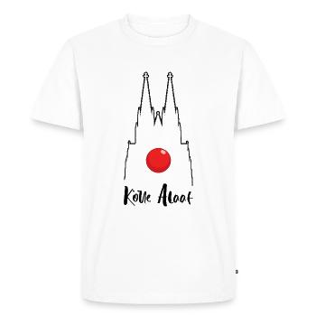 Carnaval Kölle Alaaf à la cathédrale de Cologne - T-shirt Premium bio Homme - blanc - Devant - Nico (187cm)