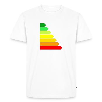 energy labeling - Men's Premium Organic T-Shirt - white - Front - Nico (187cm)