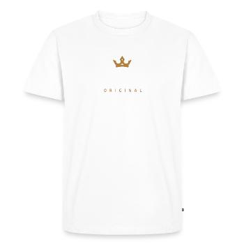 Logo original de la famille Wolf - T-shirt Premium bio Homme - blanc - Devant - Nico (187cm)