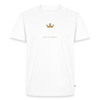 Raab Original Family Logo - Men's Premium Organic T-Shirt - white - Front - Nico (187cm)