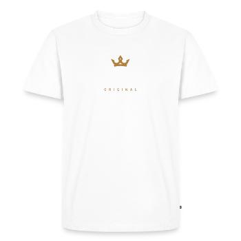 Pütz Original Family Logo - Men's Premium Organic T-Shirt - white - Front - Nico (187cm)