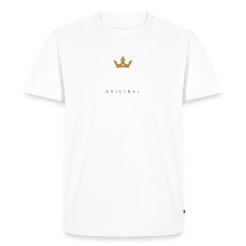 Publier le logo original de la famille - T-shirt Premium bio Homme - blanc - Devant - Nico (187cm)