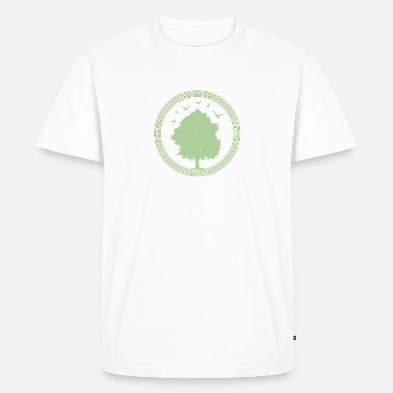 Baum des Lebens - Männer Premium Bio T-Shirt - Weiß