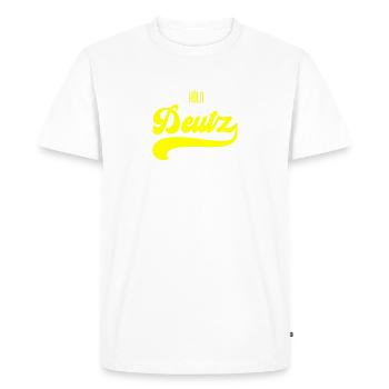 Köln Deutz retro T-Shirt - Männer Premium Bio T-Shirt - Weiß - Vorne - Nico (187cm)
