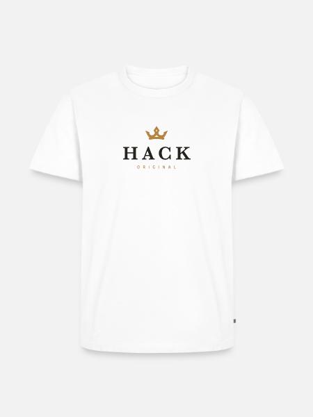 Hack Original Family Logo - Men's Premium Organic T-Shirt - white
