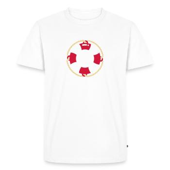 Rettungsring / life buoy (3c) - Men's Premium Organic T-Shirt - white - Front - Nico (187cm)