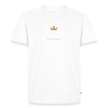 Logo original de la famille Man - T-shirt Premium bio Homme - blanc - Devant - Nico (187cm)