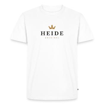 Logo original de la famille Heide - T-shirt Premium bio Homme - blanc - Devant - Nico (187cm)