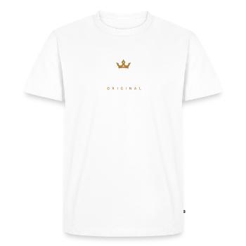 Logo original de la famille Heine - T-shirt Premium bio Homme - blanc - Devant - Nico (187cm)