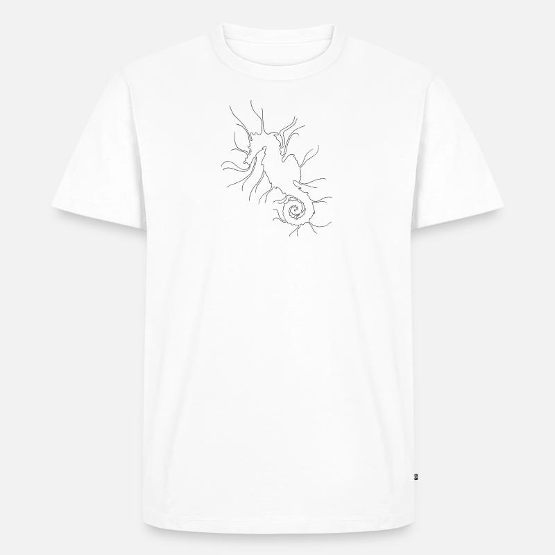 Zeepaardje Seepferdchen - Männer Premium Bio T-Shirt - Weiß