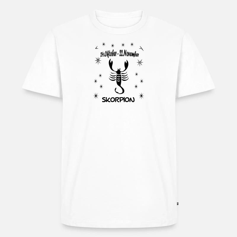 Sternzeichen Skorpion - Männer Premium Bio T-Shirt - Weiß
